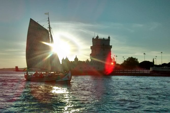 2-Hour Lisbon Traditional Boats Sunset Cruise with White Wine - The Belém waterfront at sunset