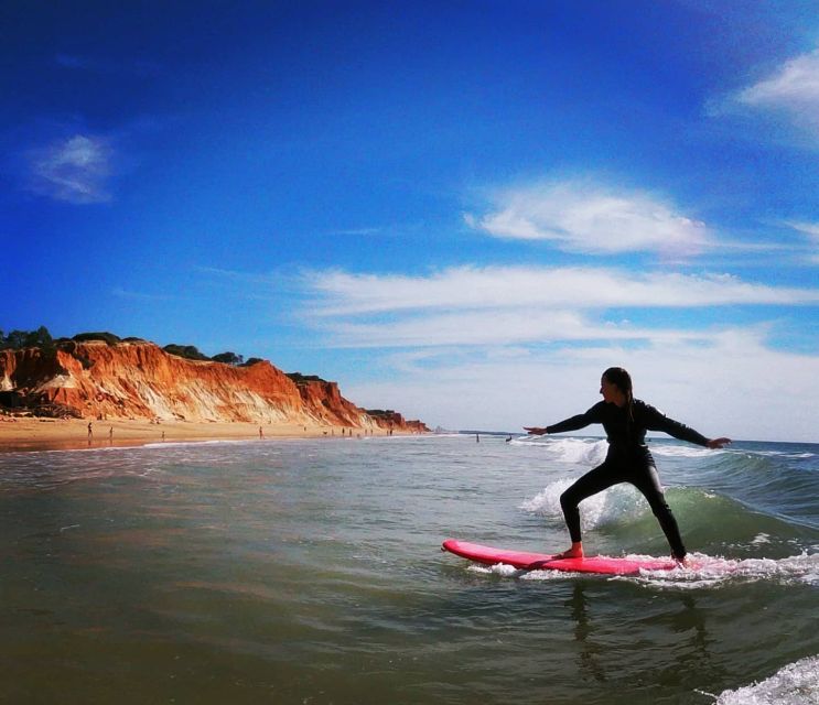 Albufeira: 2-Hour Falesia Beach Surf Lesson - From the van to the sand