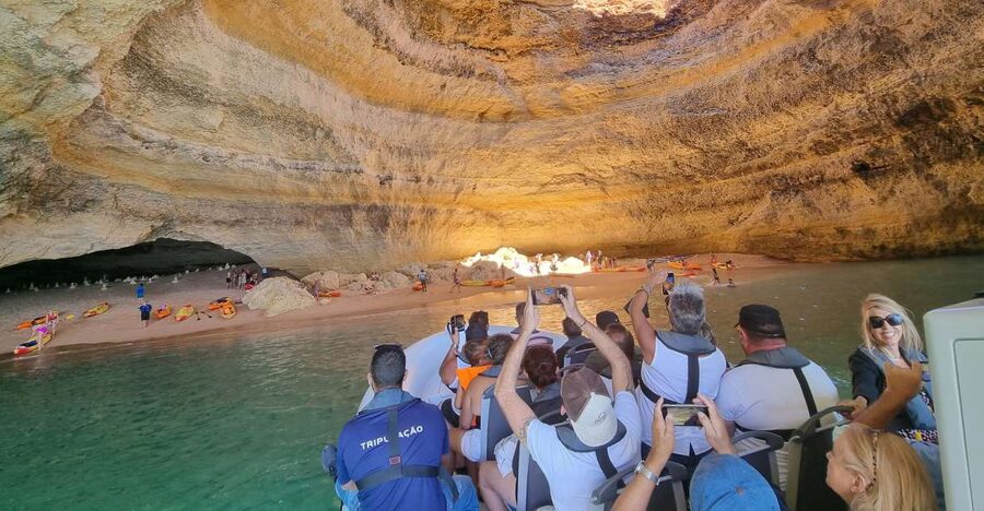 Albufeira: Benagil Cave and Dolphin Sightseeing Boat Cruise - Senhora da Rocha and its cliff-top chapel