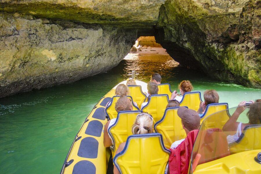 Albufeira: Benagil Caves & Dolphin Watching Speed Boat Tour - The Algarve cliffs, São Rafael, and Marinha Beach