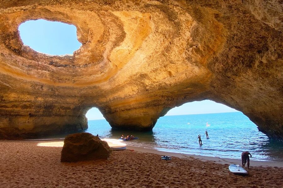 Albufeira: Benagil Caves & Dolphin Watching Speed Boat Tour - The swimming stop and what can change