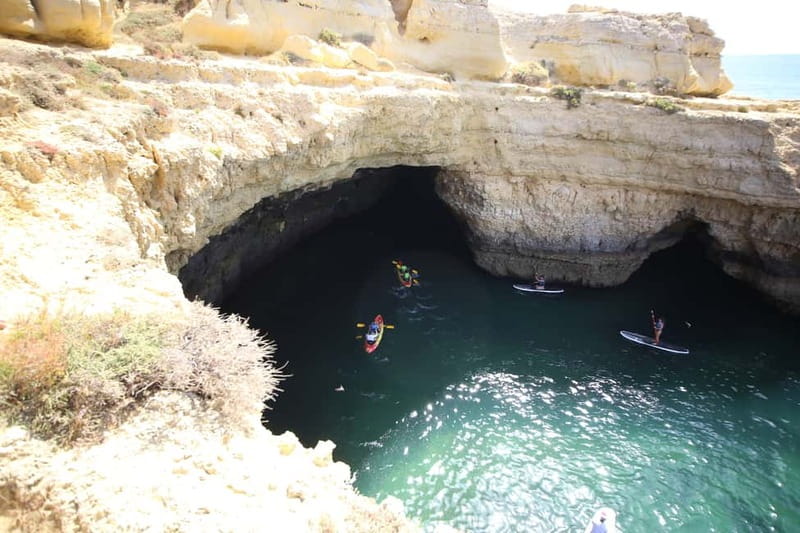 Albufeira: Caves and Cliffs Kayaking Tour - Safety support and what the guides do well