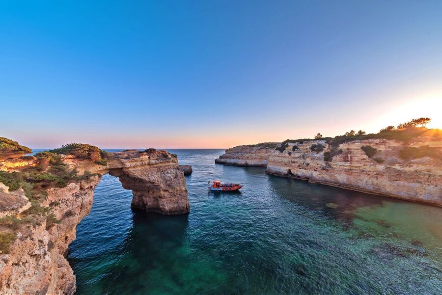 Albufeira: Dolphin Watching and Benagil Cave - The cliffs and caves near Carvoeiro