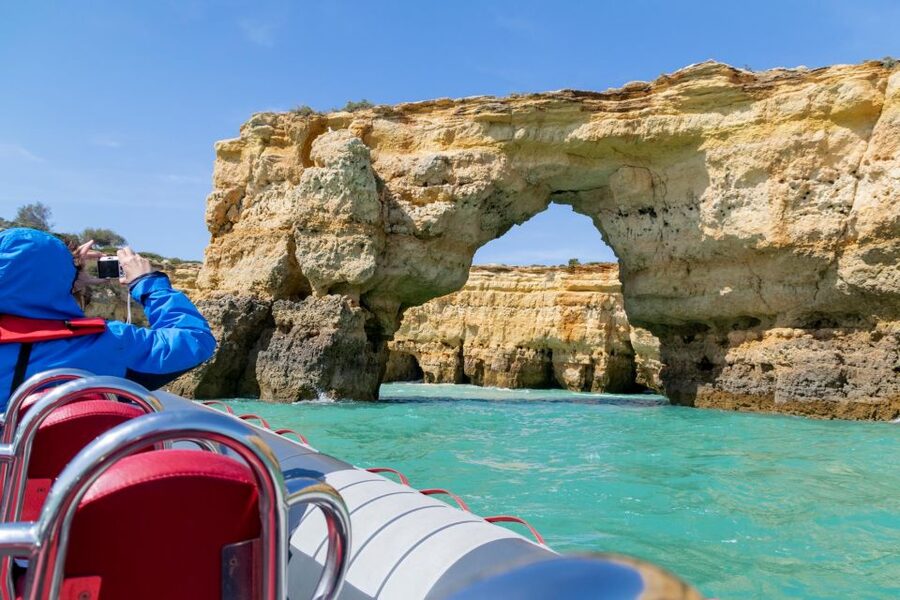 Albufeira: Dolphins, Benagil Caves and Coastline Boat Tour - Leaving Albufeira Marina on a RIB