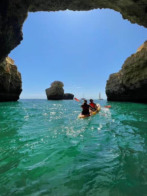 Albufeira: Kayak Tour of Hidden Caves and Secret Beaches - Praia da Coelha and the return paddle