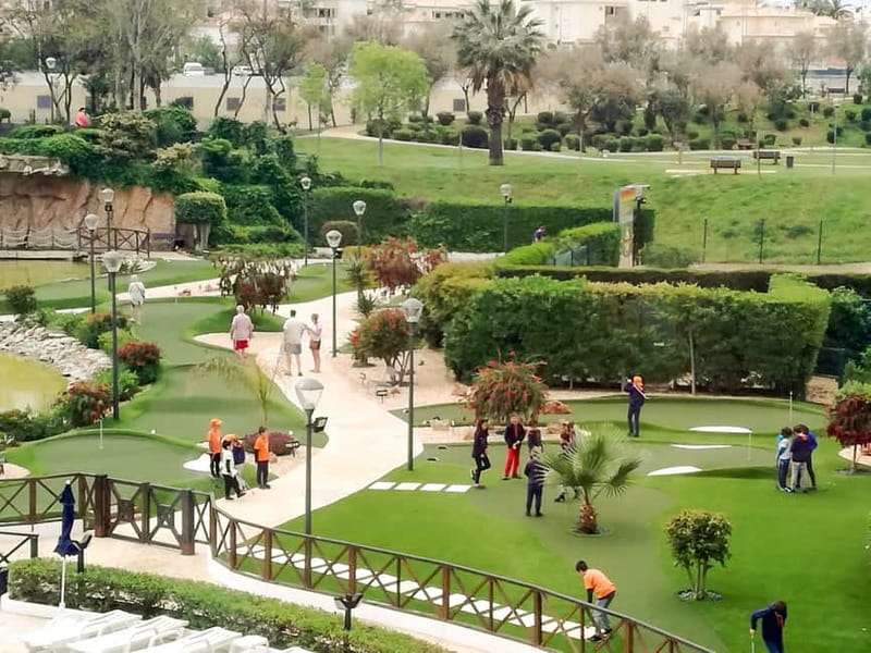 Albufeira: MiniGolf Adventure Park Entry Ticket - The 20 holes: changing shots instead of a flat putting strip
