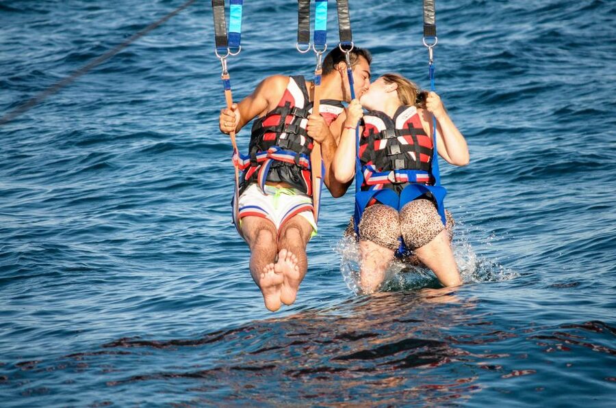 Albufeira: Single, Double or Triple Parasailing Tour - The Algarve view from above