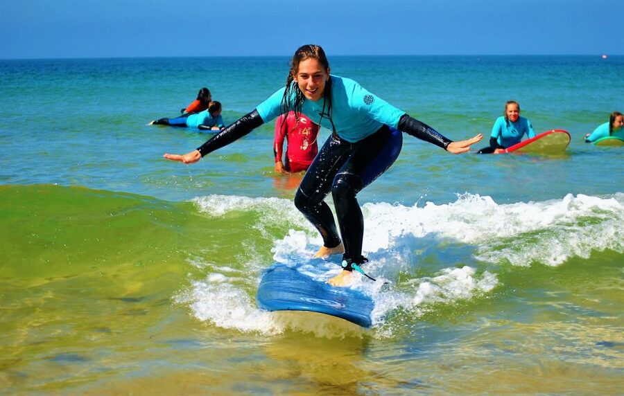 Albufeira: Surfing Lesson at Galé Beach - Meeting the Surf4Fun team at the Albufeira pier