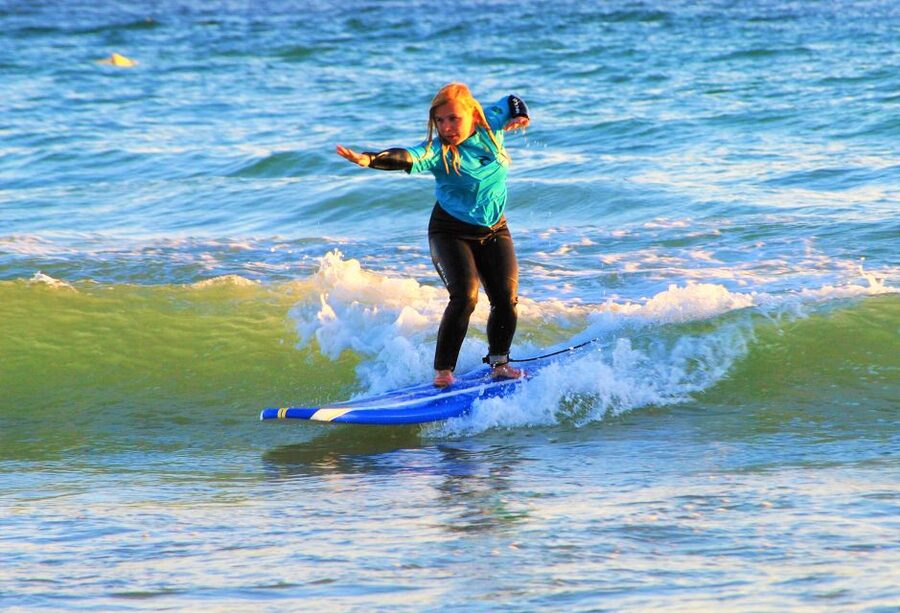 Albufeira: Surfing Lesson at Galé Beach - The warm-up turns nerves into a plan