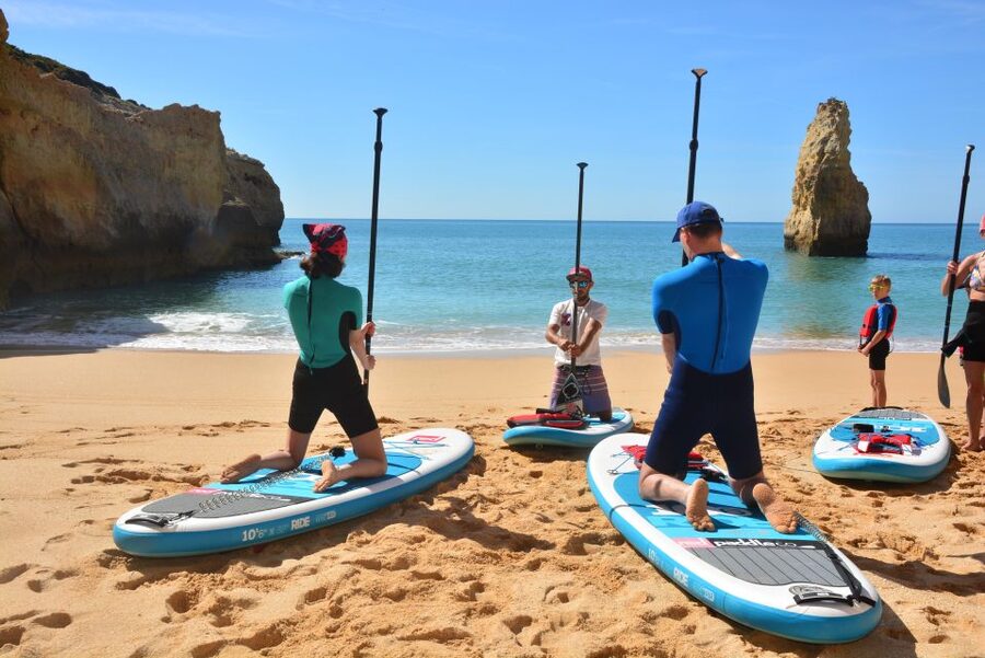 Algarve: Benagil Caves SUP Tour since 2016 - Entering Benagil Cave by paddleboard