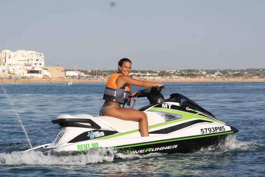 Algarve: Jet Ski Rental in Armação de Pêra - Riding through Armação de Pêra Bay