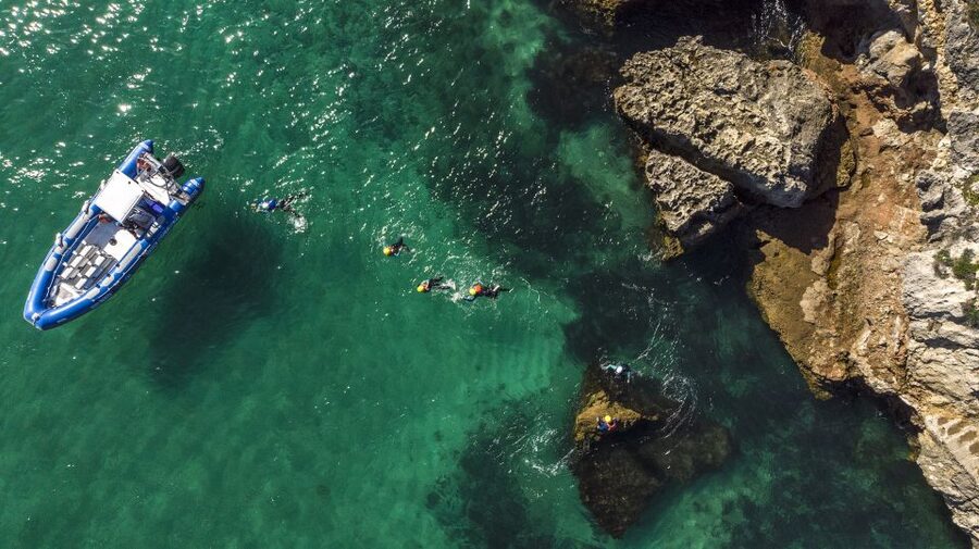 Arrábida: Setubal, Sesimbra Coasteering & Speedboat Tour - The jumps, from 2 meters to 8 meters