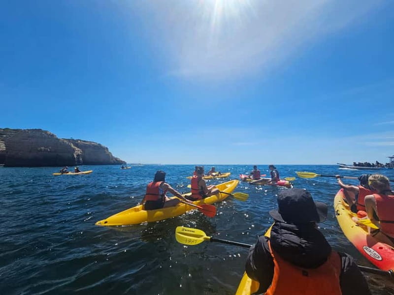 Benagil: Benagil Beach Kayak Rental - Paddling toward Algar de Benagil