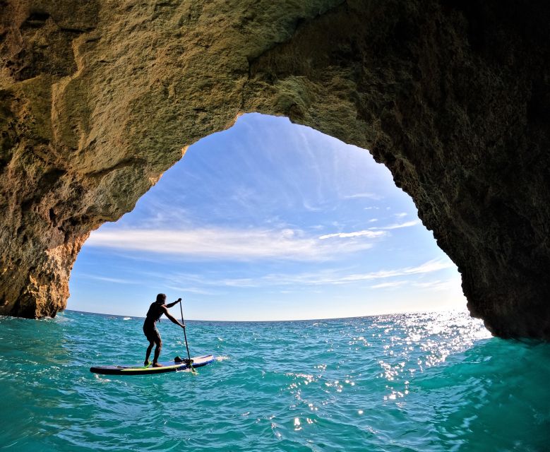 Benagil: Benagil Caves Guided Kayak Tour with Free 4K Photos - Paddling into the smaller caves