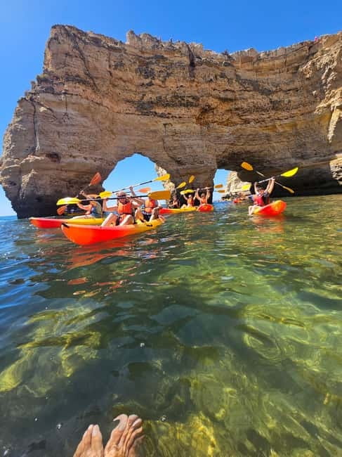 Benagil Cave: Guided Kayak Tour with Caves and Cliffs - Kayaks, safety gear, and comfort