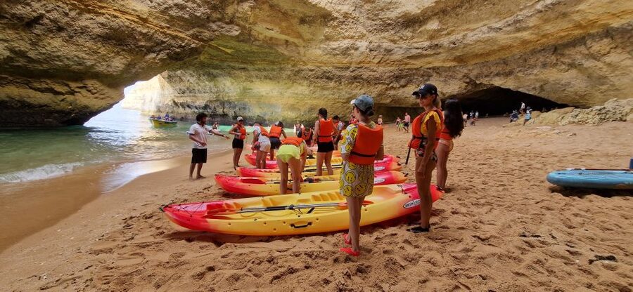 Benagil: Caves, Beaches, and Secret Spots Guided Kayak Tour - Secret caves and Gruta dos Algarinhos