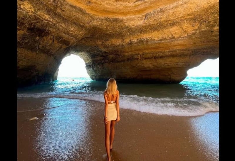 Benagil: Guided Kayak Tour inside caves and Praia da Marinha - Benagil Beach and the first coastal views