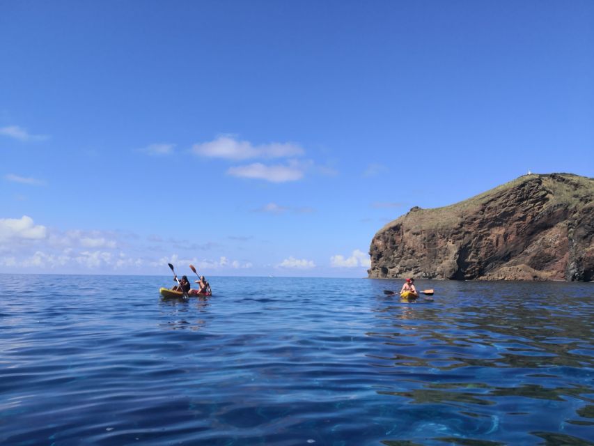 Caniço, Madeira: Marine Reserve Kayak & Snorkelling Tour - Paddling below Madeira’s steep coastal cliffs