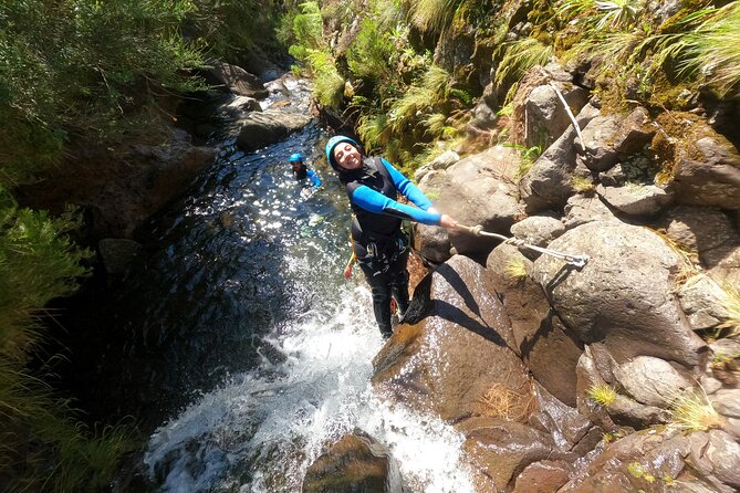 Canyoning in Madeira Island- Level 1 - Getting fitted with boots, wetsuit, and safety gear