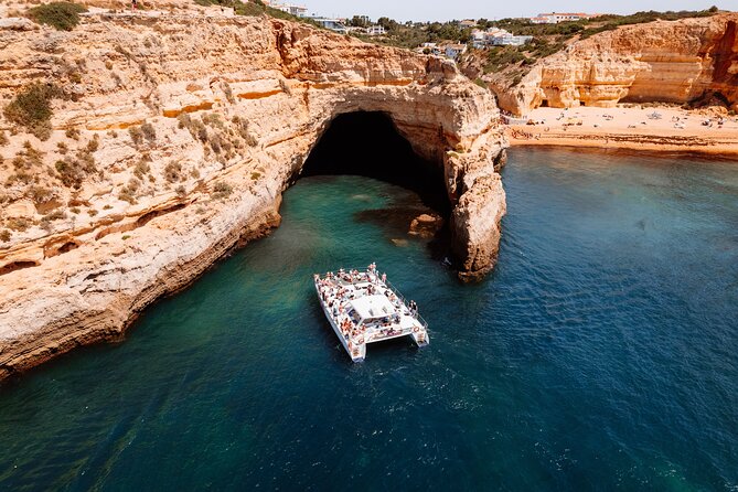 Catamaran Cruise: Caves and Coastline to Benagil - Leaving Albufeira Marina for the Algarve coast