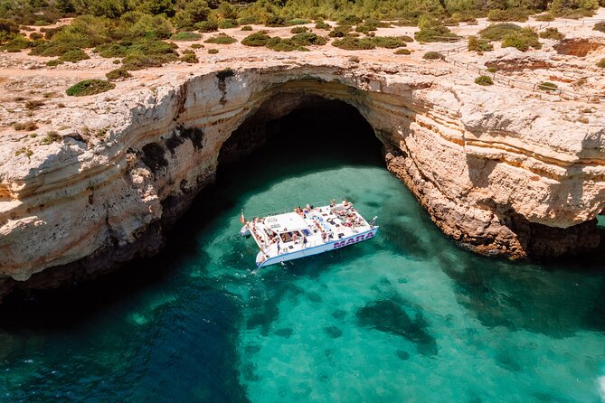 Catamaran Cruise: Caves and Coastline to Benagil - The swim stop and glass of champagne