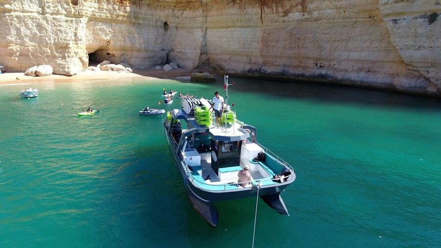 From Albufeira: Benagil Hidden Caves Tour by Kayak - Launching the kayaks near Praia da Marinha