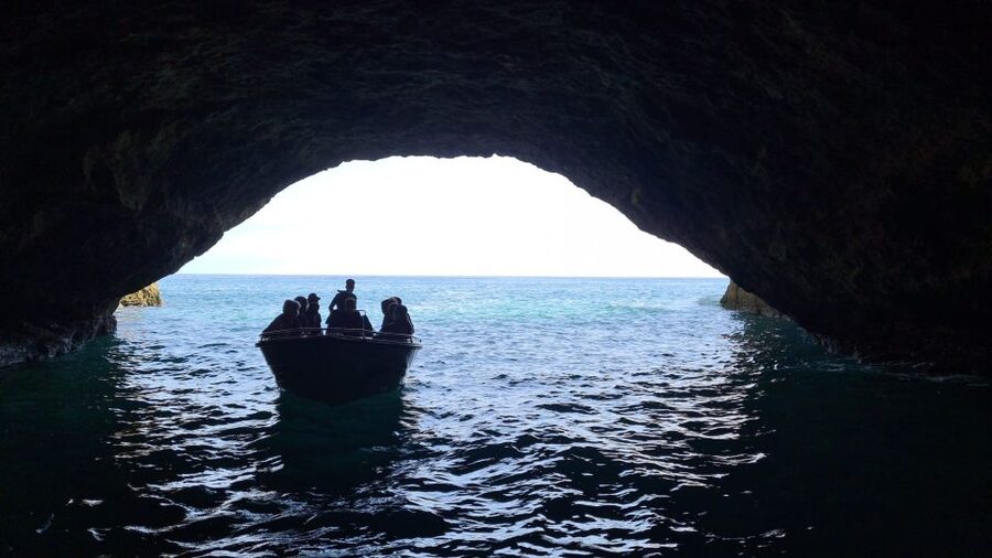 From Benagil: Coast Boat Tour with Benagil Cave - The swallow hole, arches, and rock formations