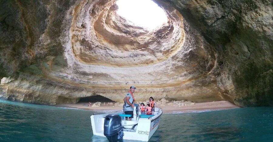 From Carvoeiro: Benagil Caves and Praia da Marinha Boat Trip - Benagil Cave, the main event after 30 minutes
