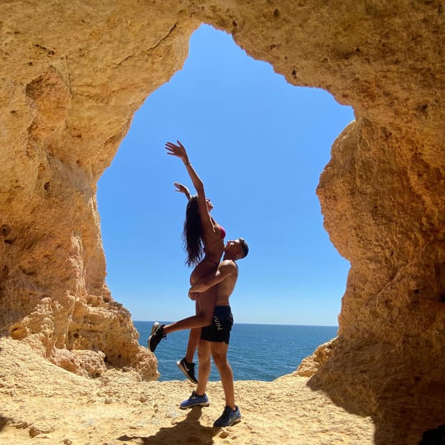 From Faro: Benagil, Algar Seco, 7 Hanging Valleys, & Marinha - Marinha Beach and 105 minutes of free time