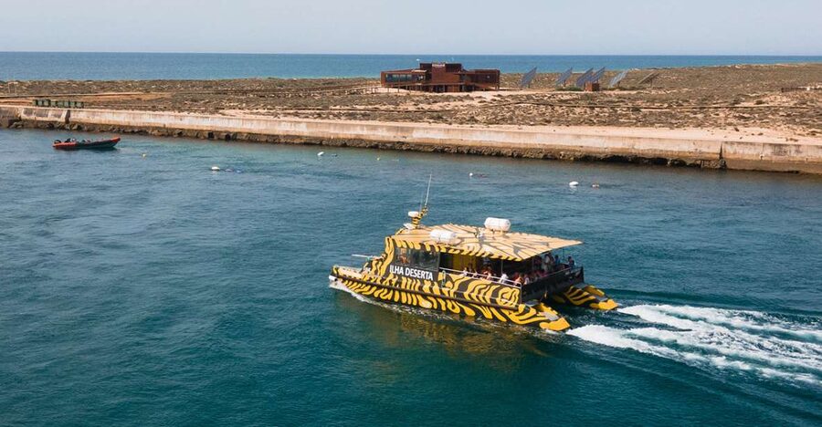 From Faro: Catamaran Boat Trip to Deserta Island with Stop - Arriving at Ilha Deserta, also called Barreta Island