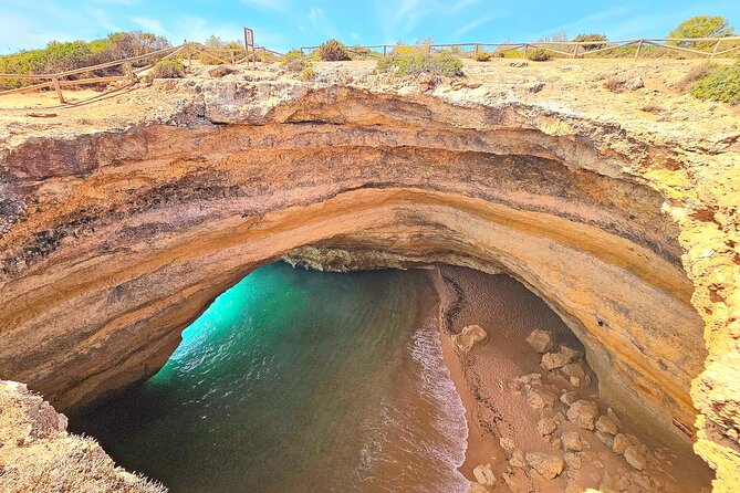 From Faro: Visit Benagil Cave, Marinha Beach, Algar Seco & More - Benagil Cave from the cliff top