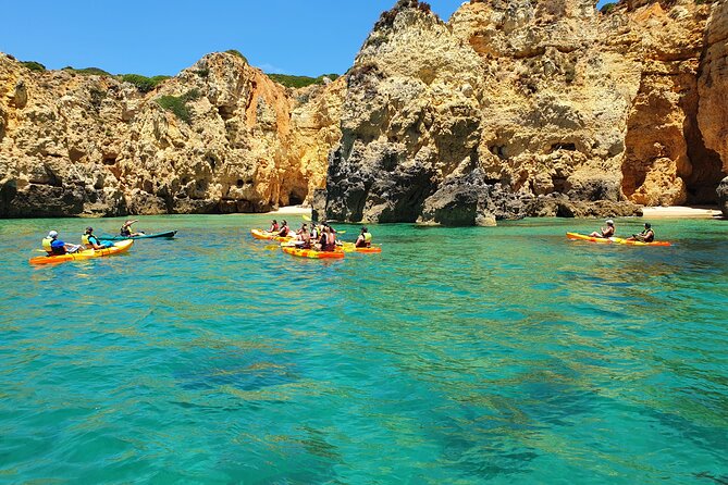 From Lagos: Kayak Tour of Ponta da Piedade Caves on Catamaran - The swimming stop and coastal cruise back