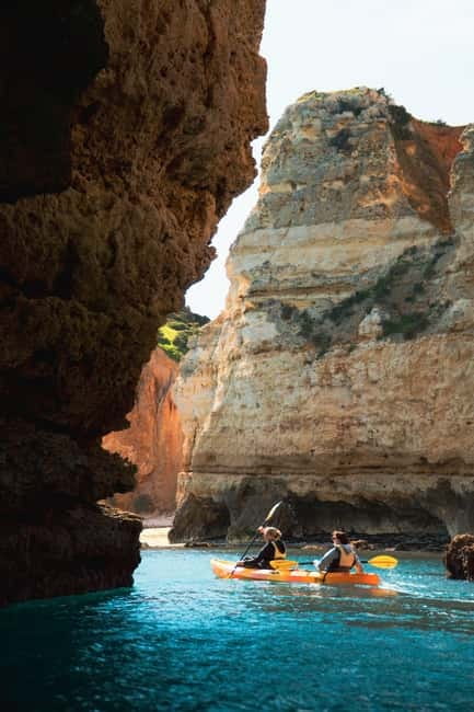 From Lagos: Ponta da Piedade Caves Kayak Tour from Catamaran - Paddling through the caves and arches