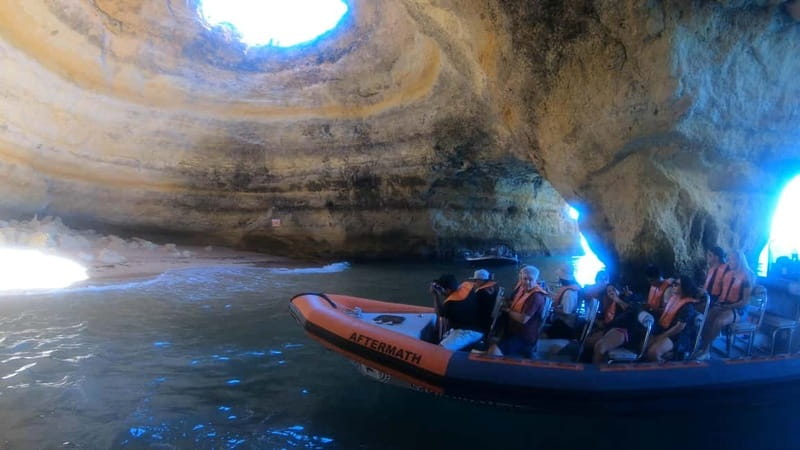 From Lagos: Scenic Cruise to the Benagil and Carvoeiro Caves - Exploring the Carvoeiro caves from the boat