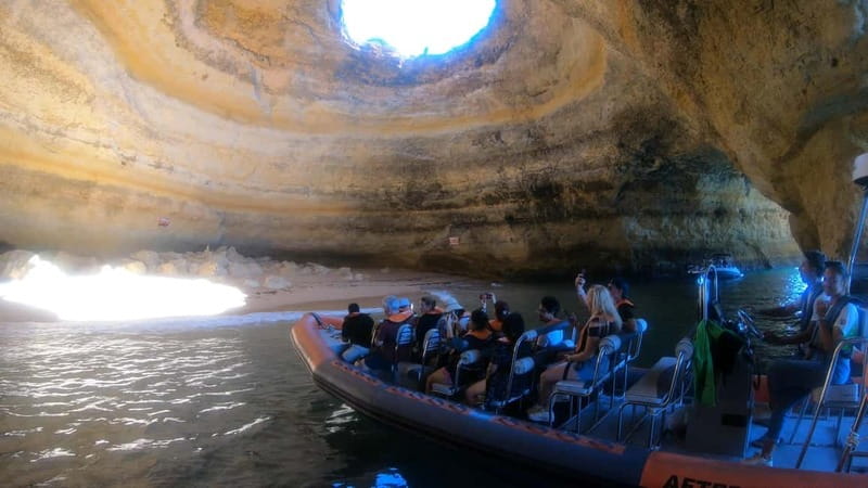 From Lagos: Scenic Cruise to the Benagil and Carvoeiro Caves - The Benagil skylight and the famous photo stop