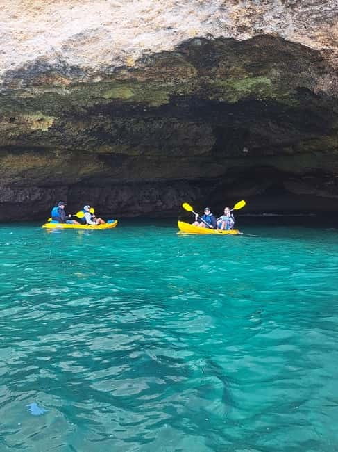 Kayak Tour Unexplored Caves + Benagil Cave - Small groups versus summer boat traffic