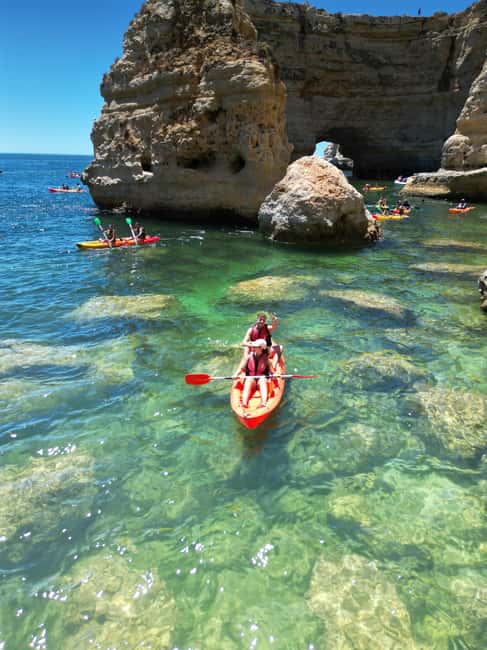 Lagoa: Benagil Caves and Wild Beaches Tour with Local Guide - Paddling along the Algarve’s golden cliffs