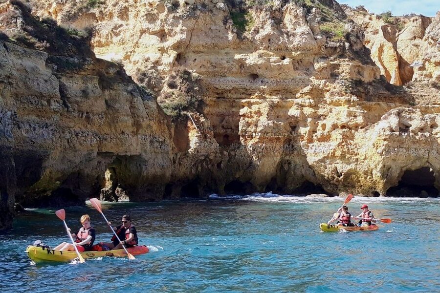 Lagos: Guided Kayak Tour - The beach break halfway through