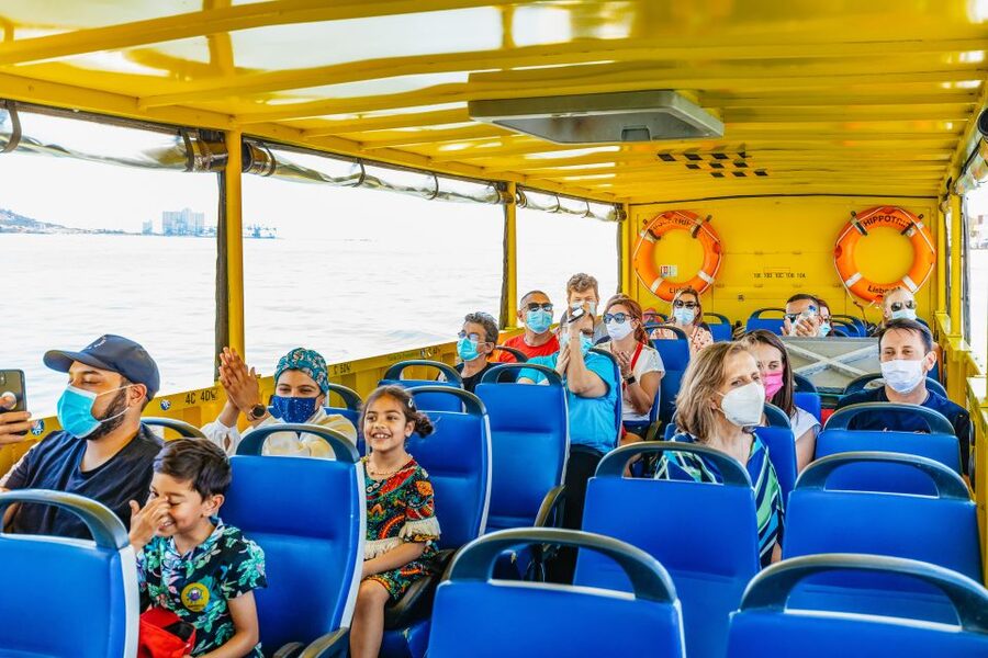 Lisbon: Amphibious Sightseeing Tour - The road-to-water change at Doca do Bom Sucesso