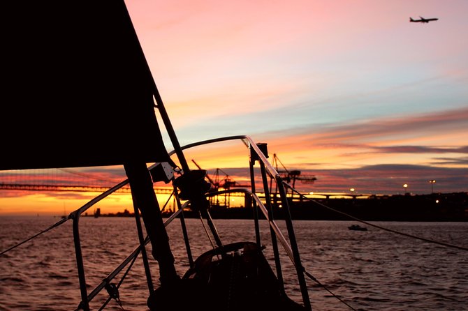 Lisbon: Daylight or Sunset on a Vintage Sailboat - The 25 de Abril Bridge and Christ the King
