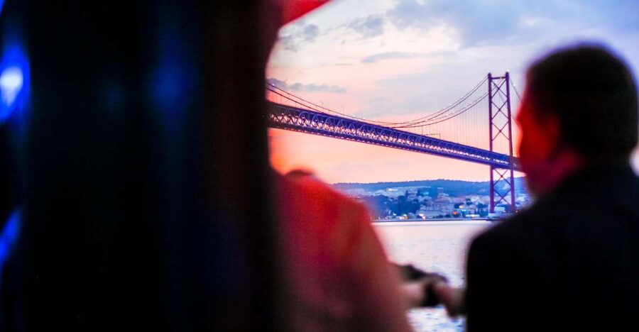 Lisbon: Disco Night Cruise with DJ and Open Bar - Commerce Square and Lisbon’s Riverfront Opening View