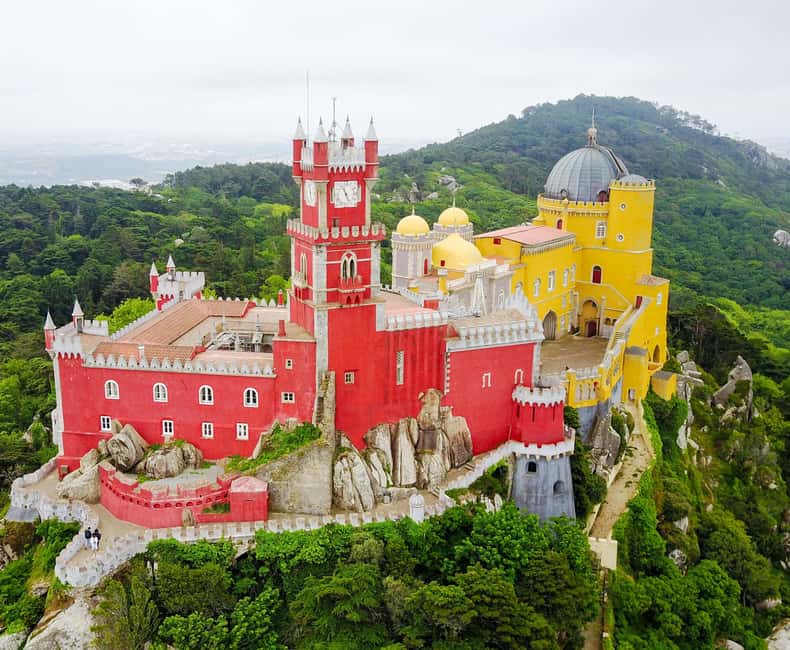Lisbon: Pena Palace, Sintra, Cabo da Roca & Cascais Day Tour - Pickup in Lisbon and the one-hour ride