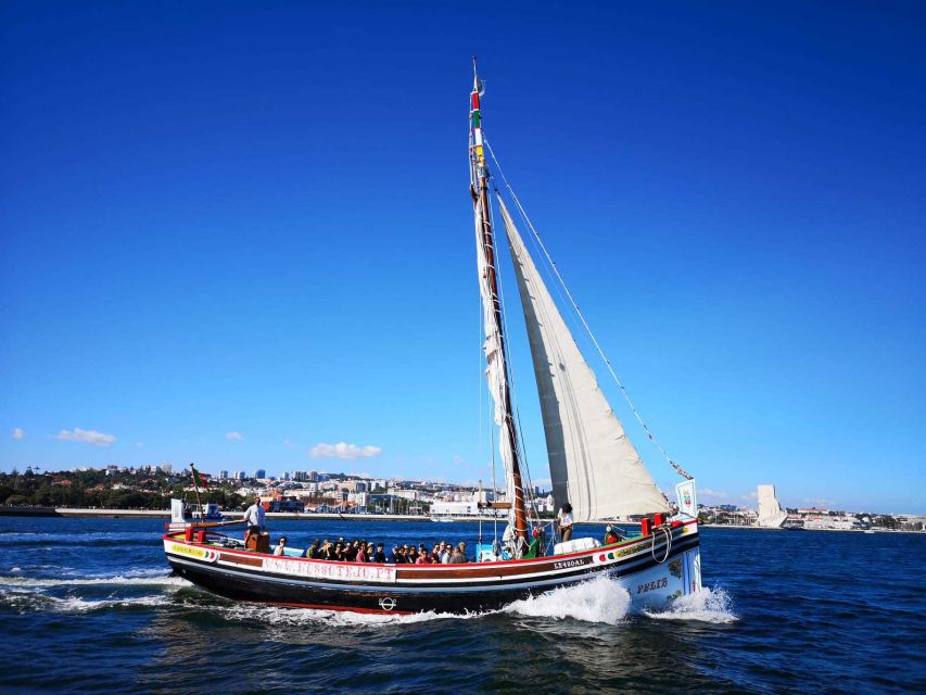 Lisbon: River Tagus Sightseeing Cruise in Traditional Vessel - Crossing toward Christ the King