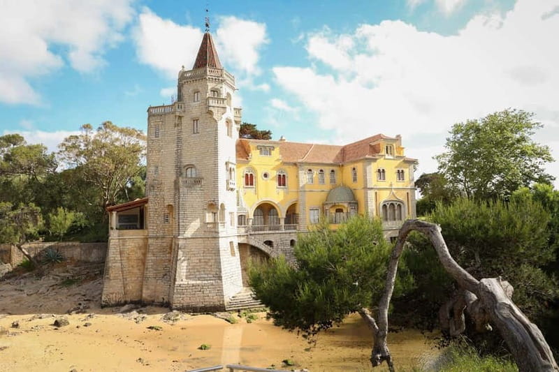 Lisbon: Sintra, Pena, Cascais & Cabo Day Tour with Tickets - Guincho Beach by van