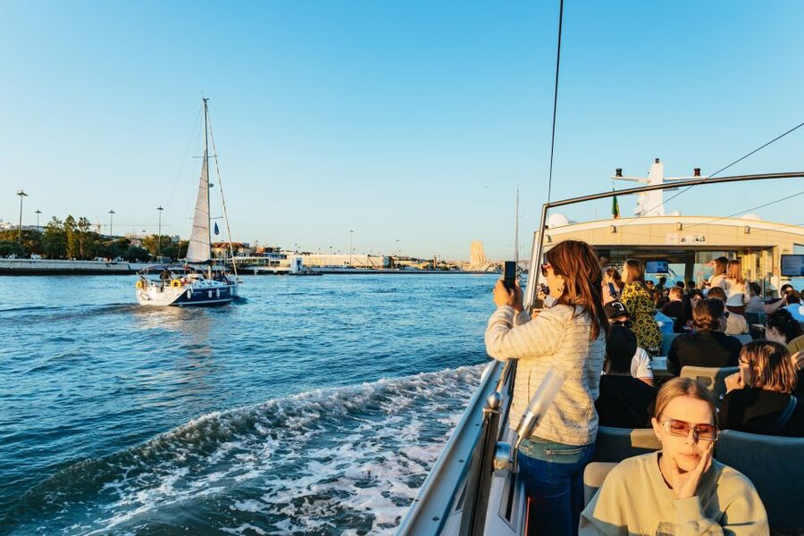 Lisbon: Sunset Cruise with Welcome Drink and Snacks - MAAT, the Lighthouse, and the Belém Waterfront