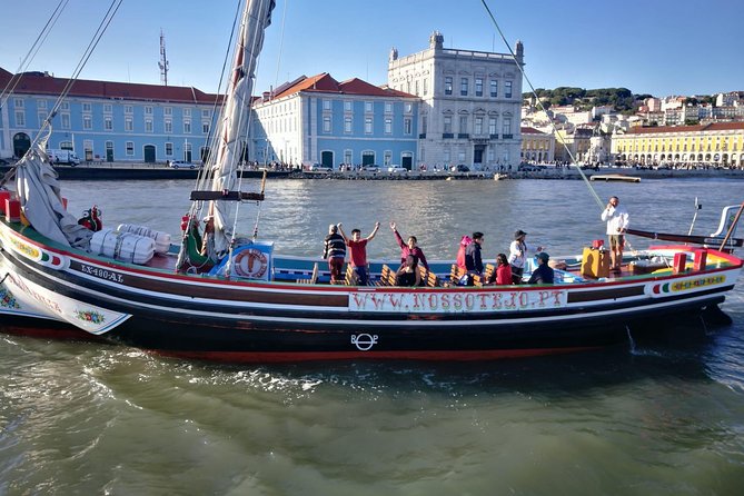 Lisbon Traditional Boats - Guided Sightseeing Cruise - Under the suspension bridge with Christ the King in view
