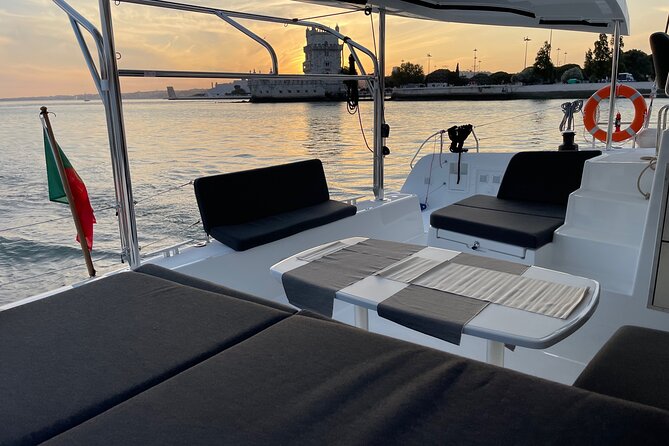 LUXURY Catamaran Sunset and Wine cruise - Under the 25th of April Bridge