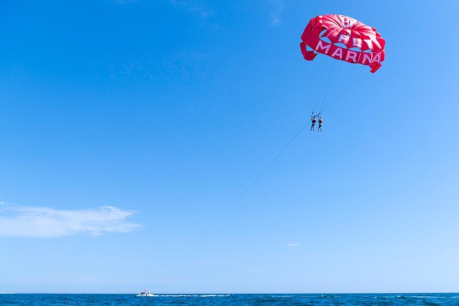 Parasailing from Albufeira Marina by Boat - The crew and the family experience
