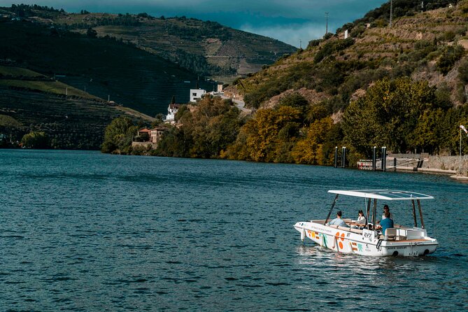 Pinhão: Electric Boat Experience 1h - Taste of Two Wines - Who will get the most from this experience