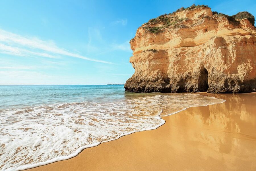 Portimão: Benagil Cave and Praia de Marinha Boat Tour - Following the cliffs toward Benagil Cave